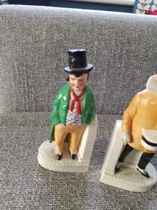 Vintage Artful Dodger And Mr Micawber Bookends Very Rare - Helsby Vintage