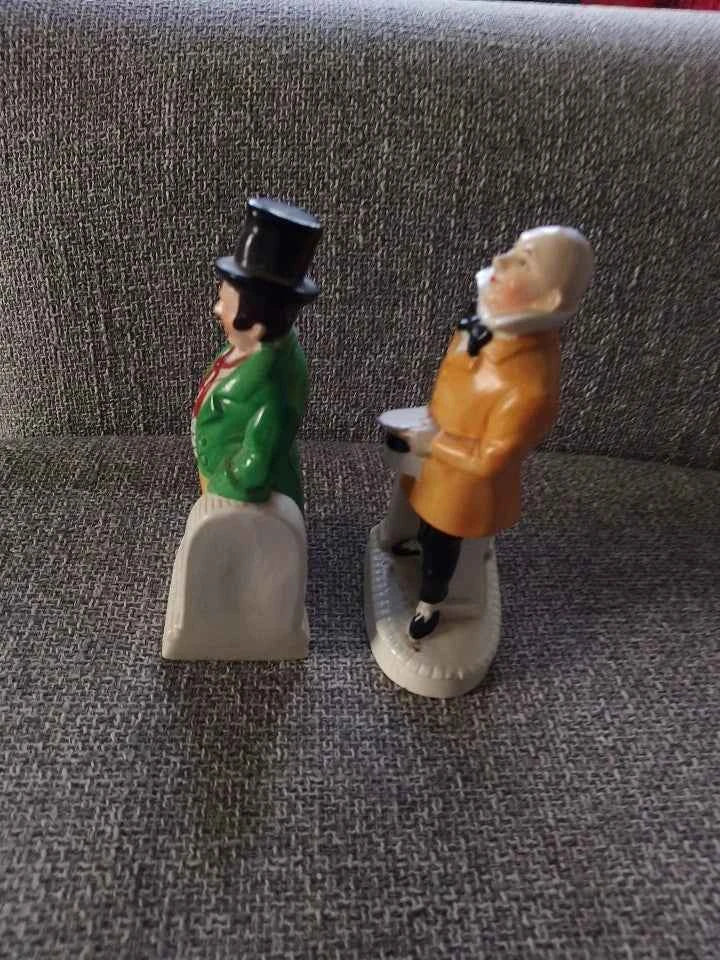 Vintage Artful Dodger And Mr Micawber Bookends Very Rare - Helsby Vintage