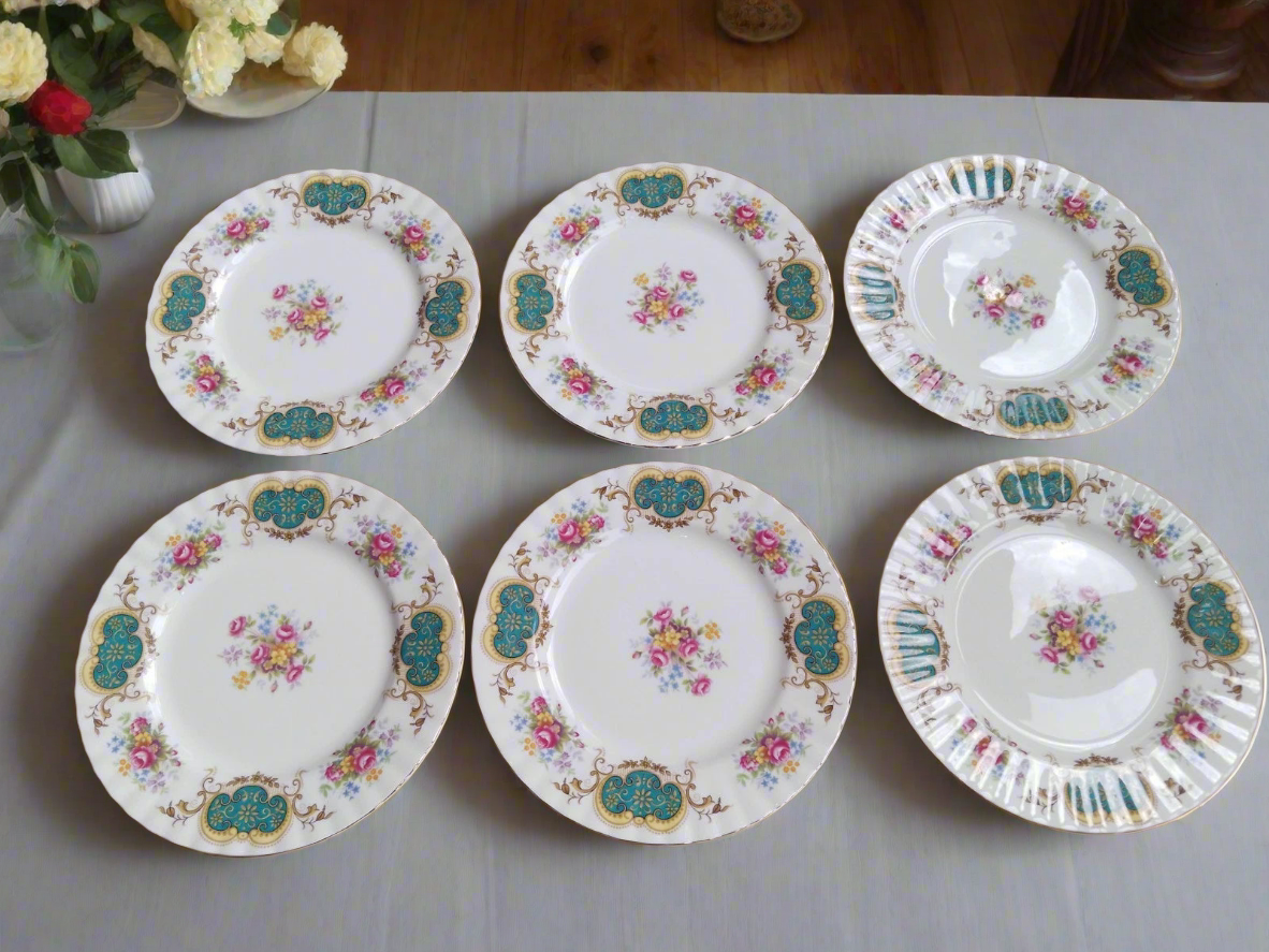 Royal Albert Berkeley - Set Of Six Salad / Dessert Plates 8 1/8" - Helsby Vintage