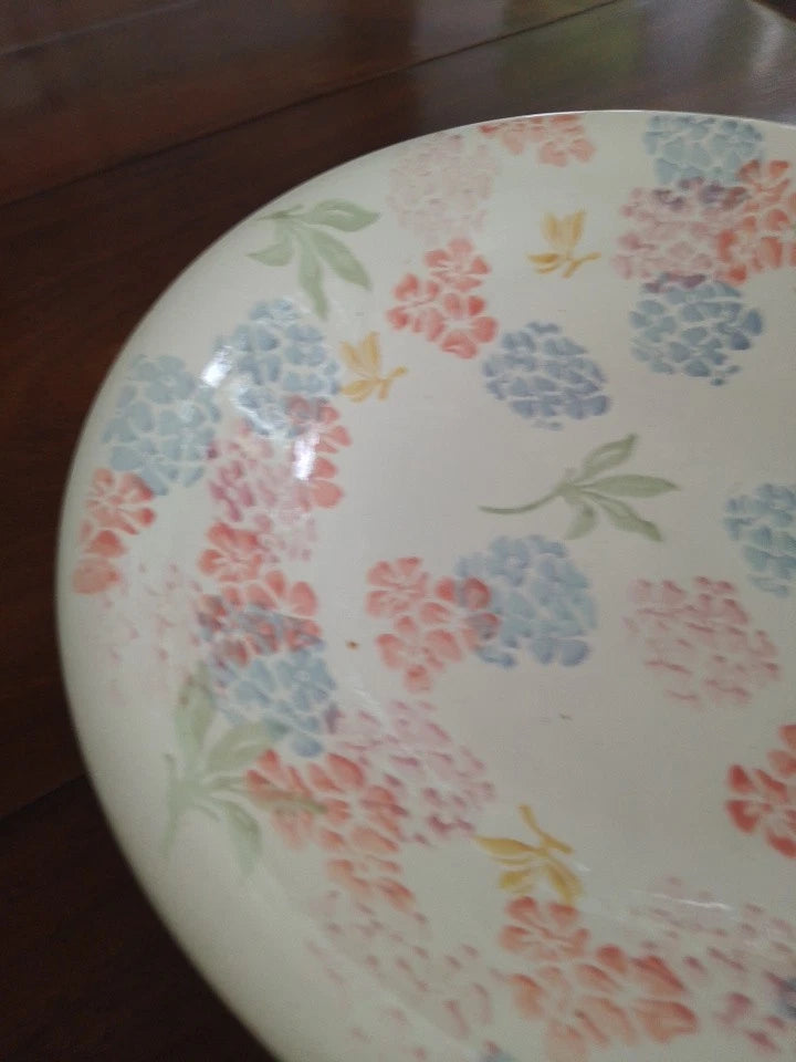 Vintage BHS EMILY CERAMIC Fruit Salad Serving Bowl 13" Wide Sponge Ware - Helsby Vintage