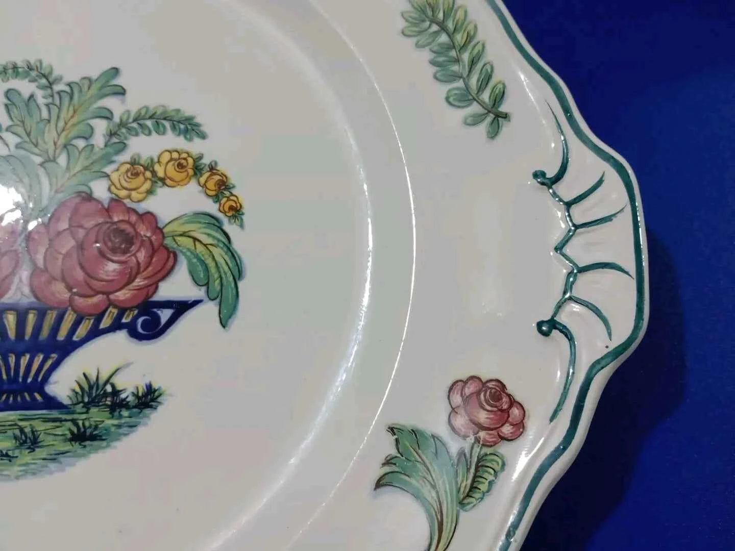 Boch Louvier Cake Plate Made In Belgium RARE - Helsby Vintage