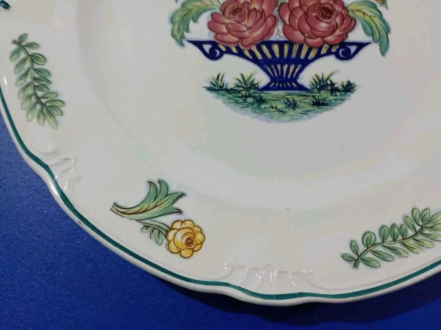 Boch Louvier Cake Plate Made In Belgium RARE - Helsby Vintage