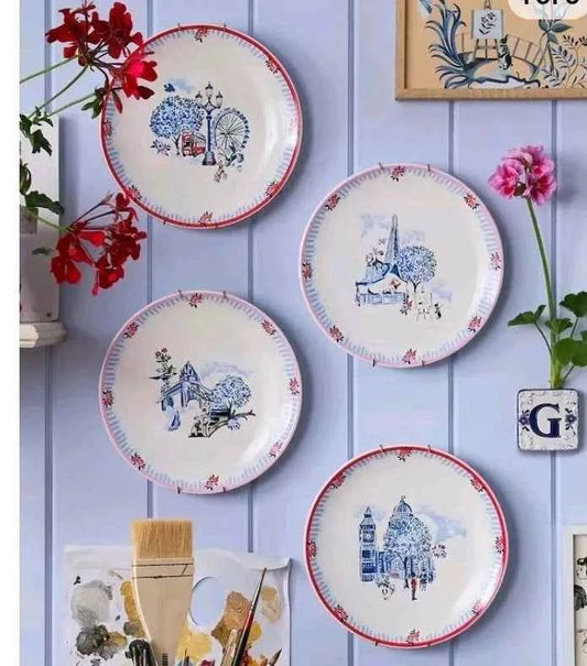 NEW Cath Kidston London Set Of 4 Side Plates - Helsby Vintage