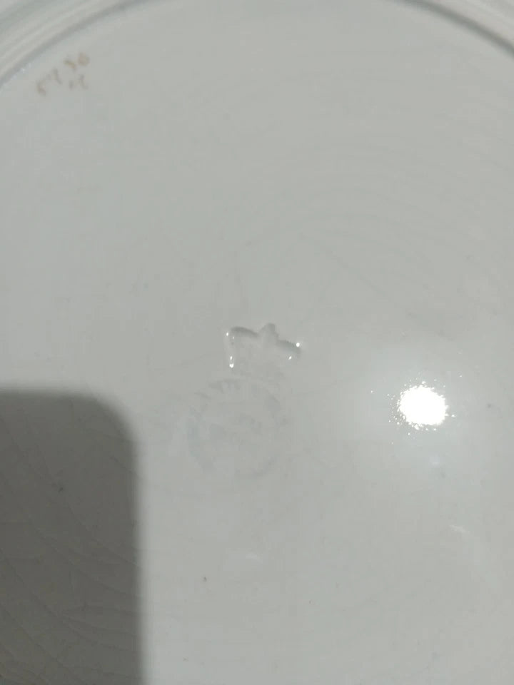 Backstamp detail on the reverse of Copeland Spode Imari dinner plate showing embossed maker mark