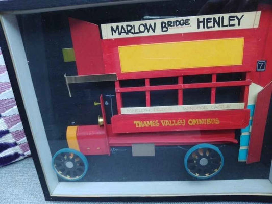 Vintage Dave Jacobs London Double Decker Bus Diorama Marlow Bridge - Helsby Vintage