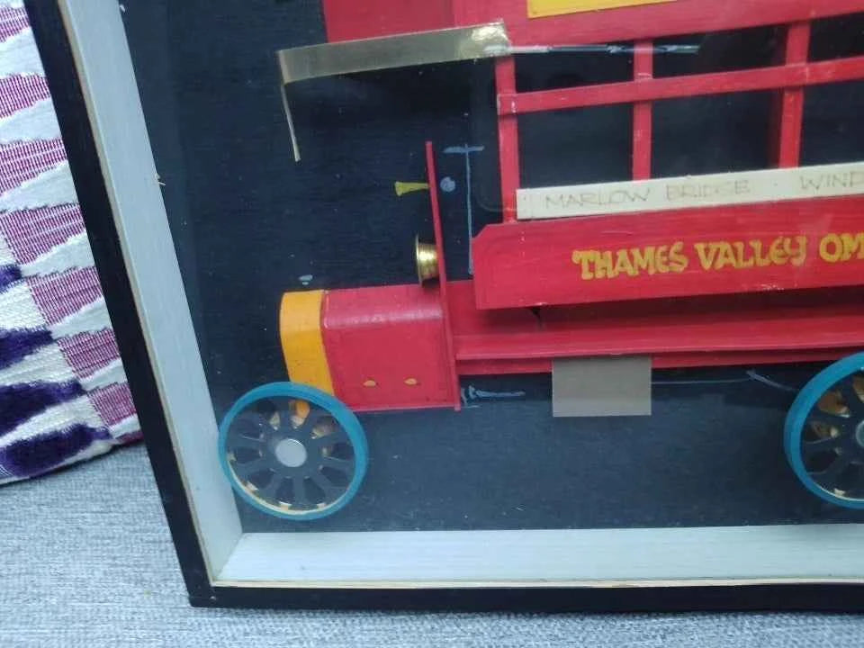 Vintage Dave Jacobs London Double Decker Bus Diorama Marlow Bridge - Helsby Vintage