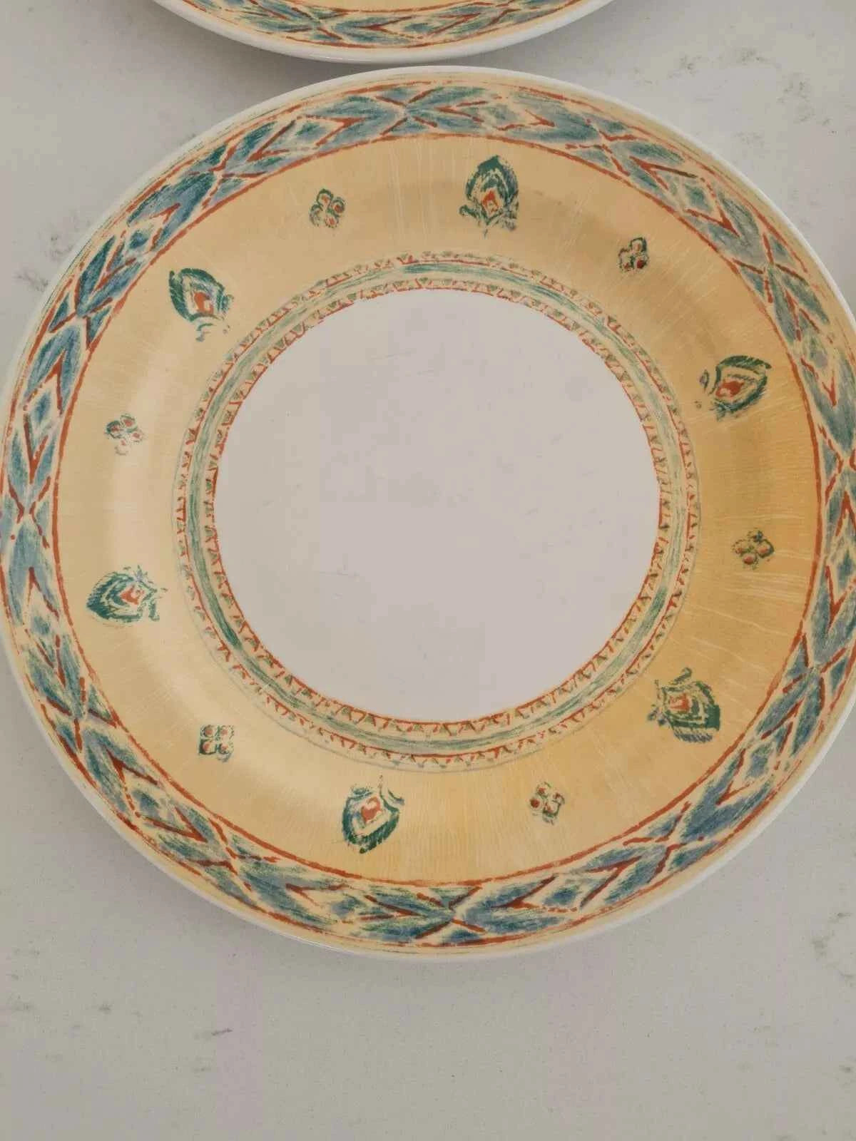 Ports Of Call By Jeff Banks Malang Dinner Plates Set Of 4 10.25" Vintage - Helsby Vintage