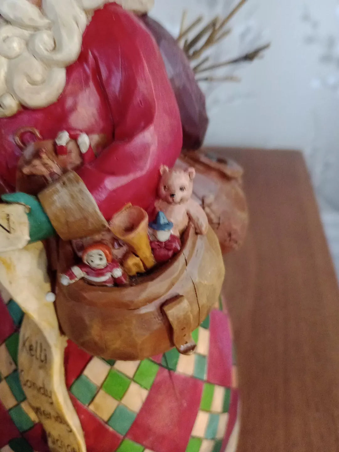 Jim Shore Heartwood Creek HE KNOWS Naughty Nice 2 Sided Santa Figurine 4002405 - Helsby Vintage