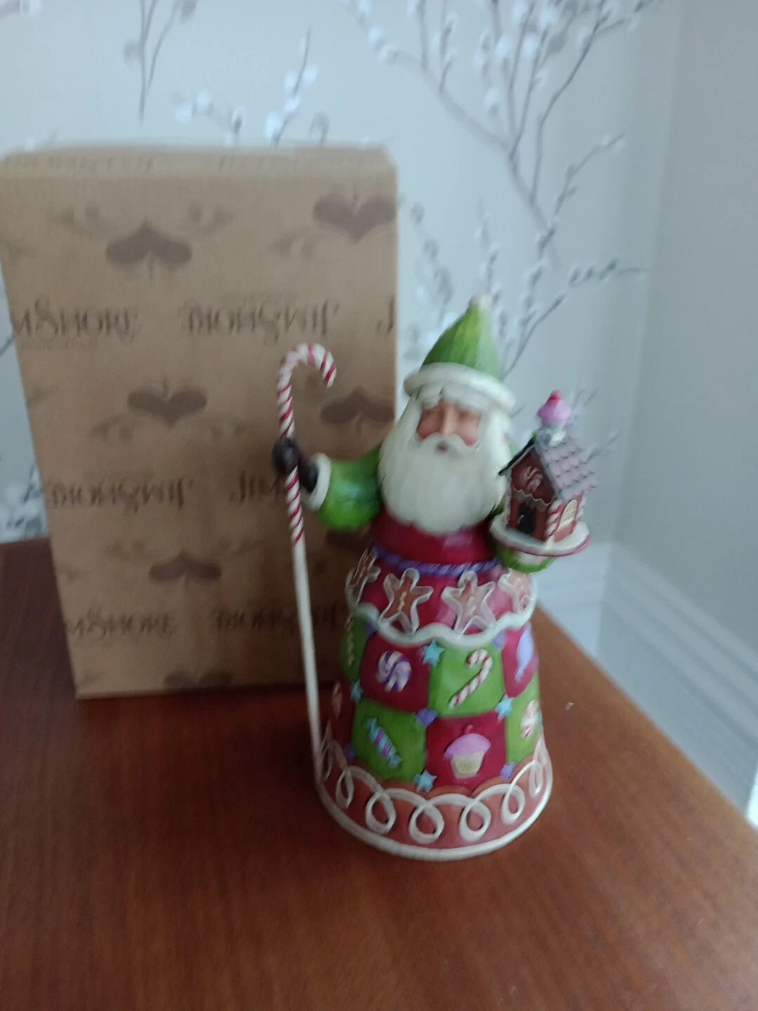 Jim Shore Sweetest Santa Gingerbread House Candy Cane And Cookies 2013 4034359 - Helsby Vintage