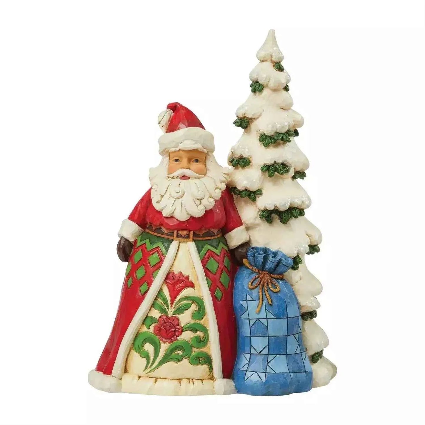 JIM SHORE 'Share Christmas Spirit' Santa With Tree 608125 NEW IN BOX - Helsby Vintage