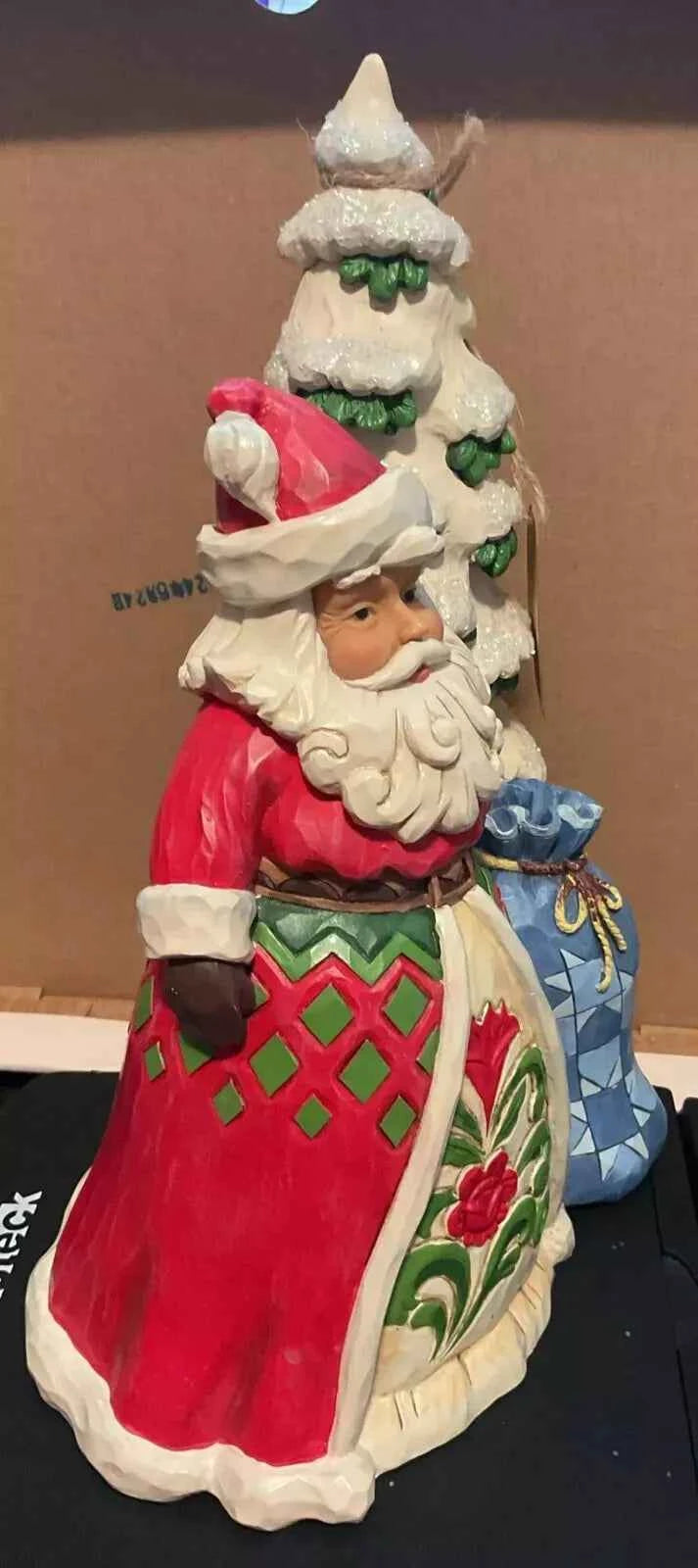 JIM SHORE 'Share Christmas Spirit' Santa With Tree 608125 NEW IN BOX - Helsby Vintage