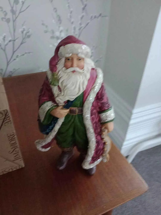 Jim Shore Heartwood Creek Christmas is Near Victorian Santa in Boots Robe 6001426 - Helsby Vintage