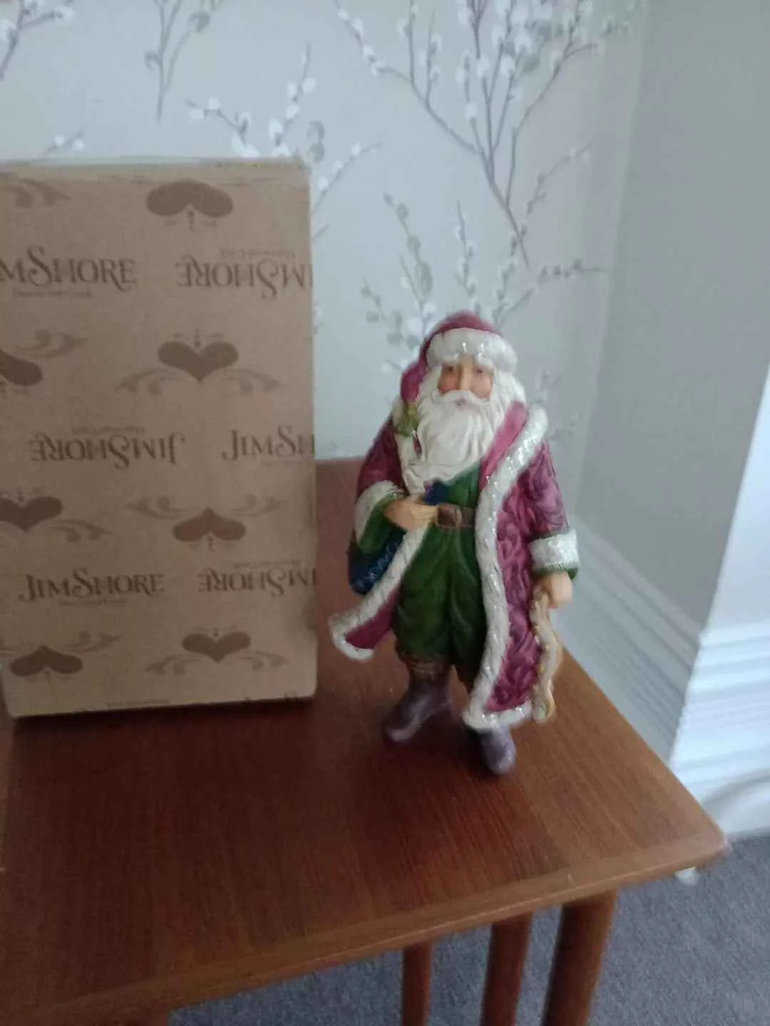 Jim Shore Heartwood Creek Christmas is Near Victorian Santa in Boots Robe 6001426 - Helsby Vintage