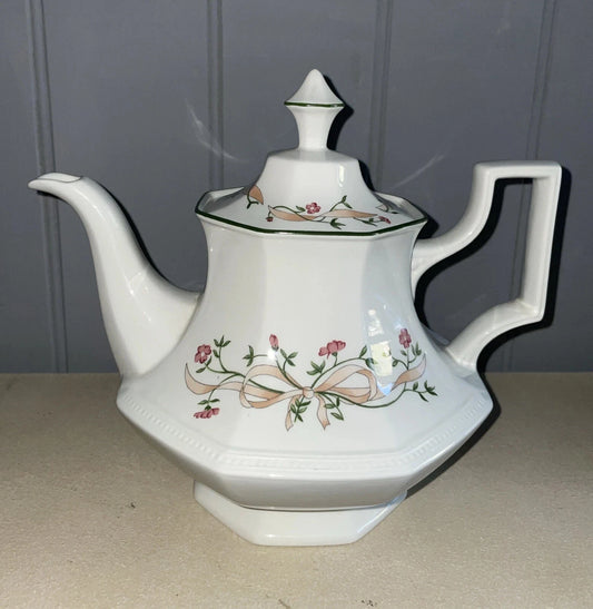 Johnson Brothers Eternal Beau 2 Pint Lidded Tea Pot Teapot - Helsby Vintage