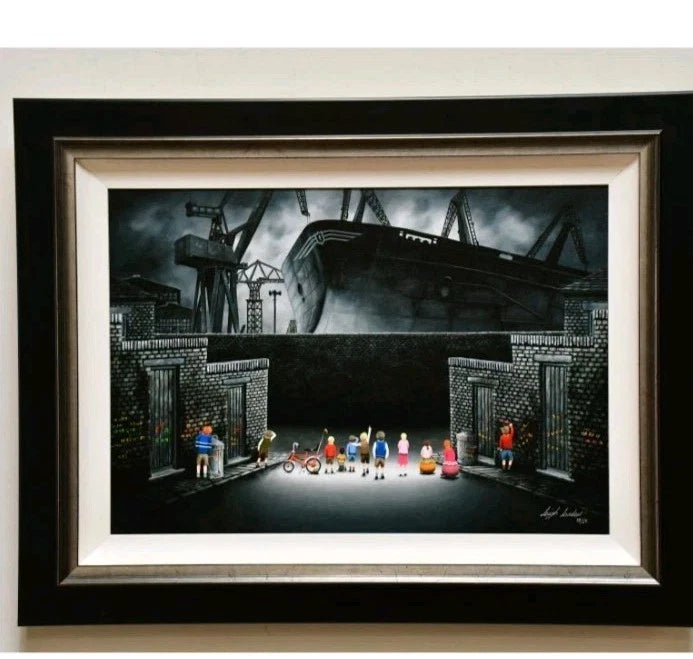 LEIGH LAMBERT Limited Edition Print Waiting For The Whistle 18 of 50 COA - Helsby Vintage