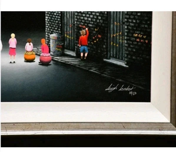 LEIGH LAMBERT Limited Edition Print Waiting For The Whistle 18 of 50 COA - Helsby Vintage