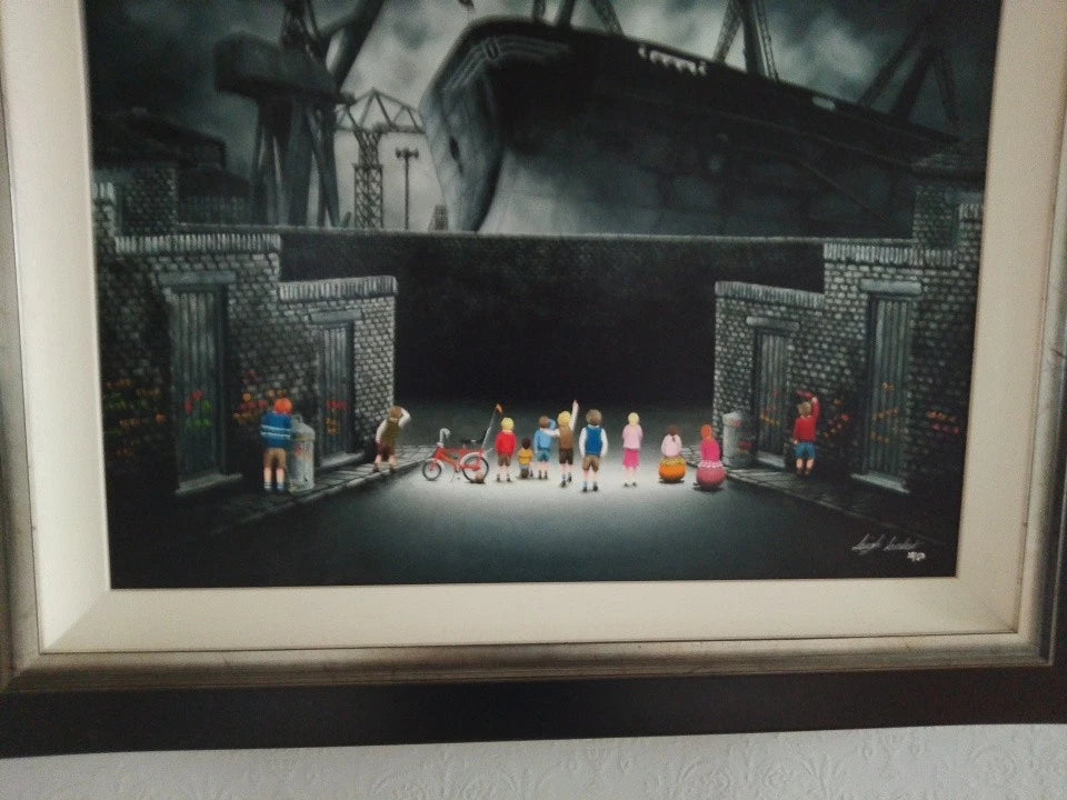 LEIGH LAMBERT Limited Edition Print Waiting For The Whistle 18 of 50 COA - Helsby Vintage