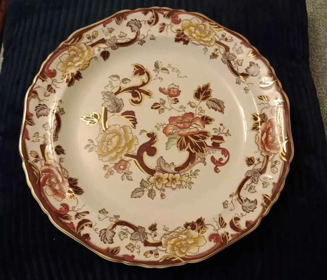 Masons Brown Velvet Charger Large Serving Plate 32cm Dia 12.5" RARE - Helsby Vintage