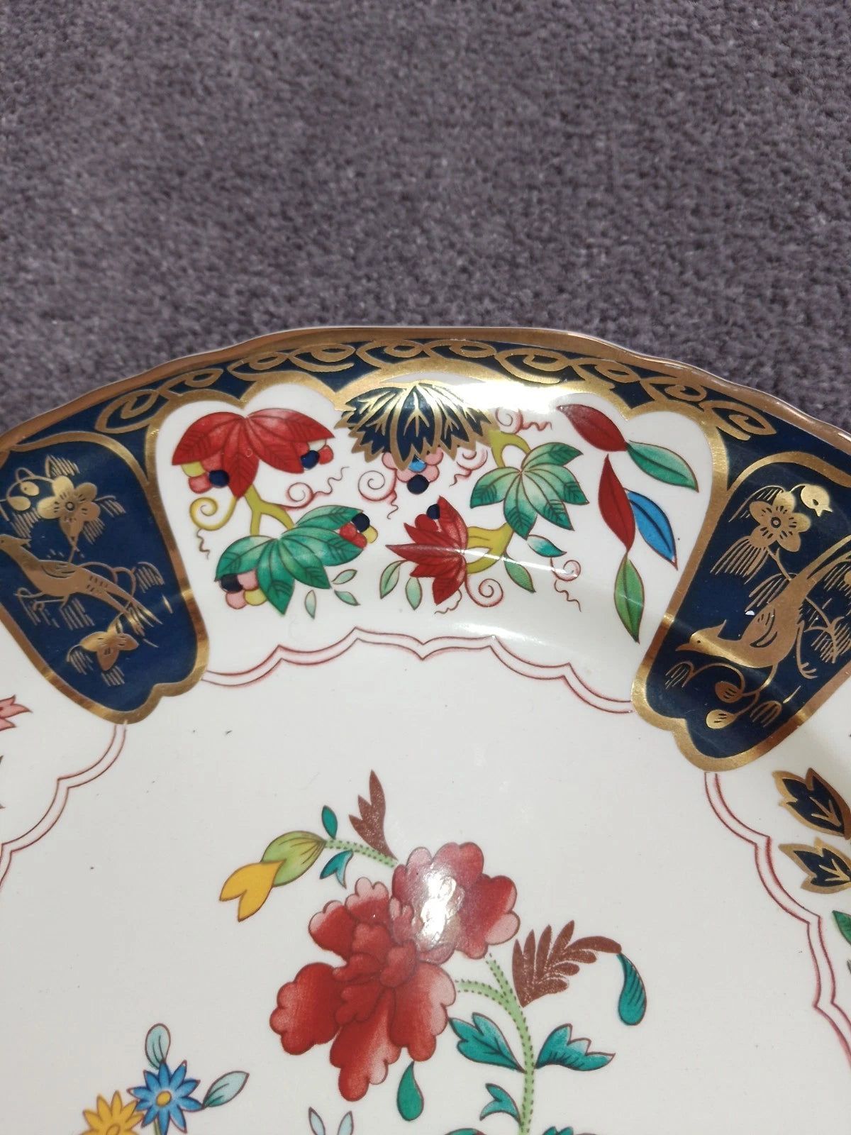 MASONS IRONSTONE Limited Edition BLUE And GOLD' HISTORIC PLATE 222 Of 2950 - Helsby Vintage