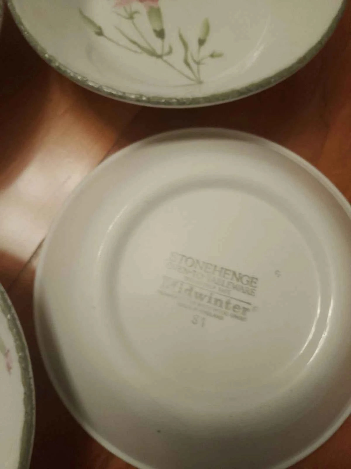 Midwinter Stonehenge Set Of 4 Cereal Bowls Invitation Carnations Rare - Helsby Vintage