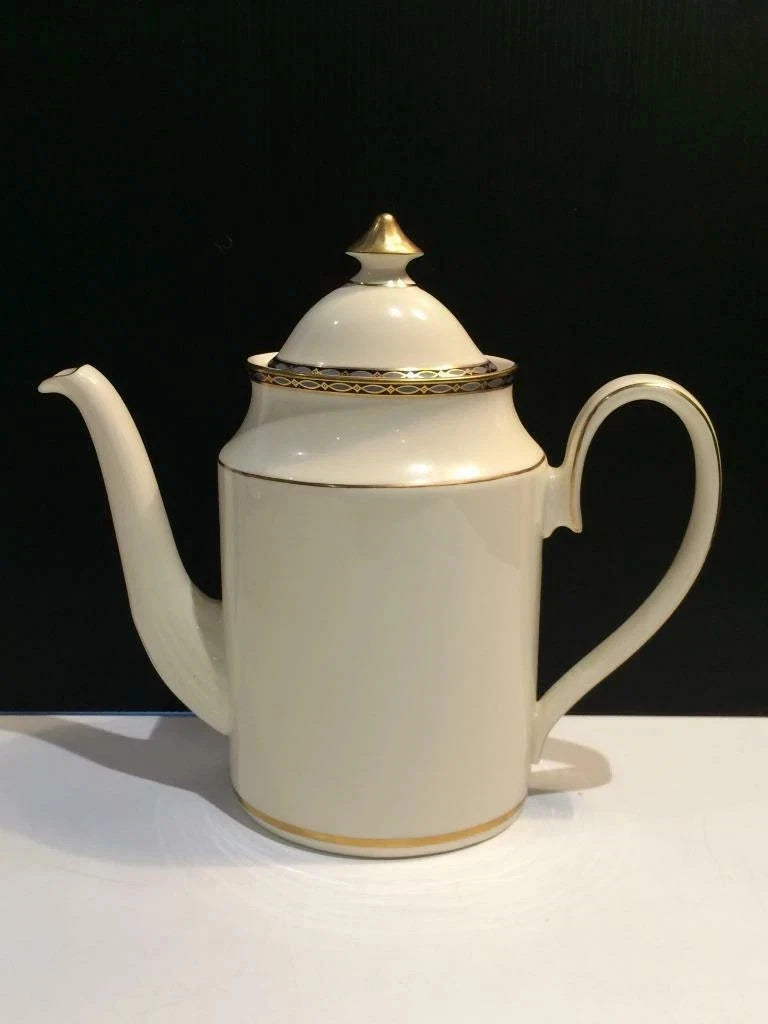 Minton St James Coffee Pot Cream With Decorative Trim - Helsby Vintage