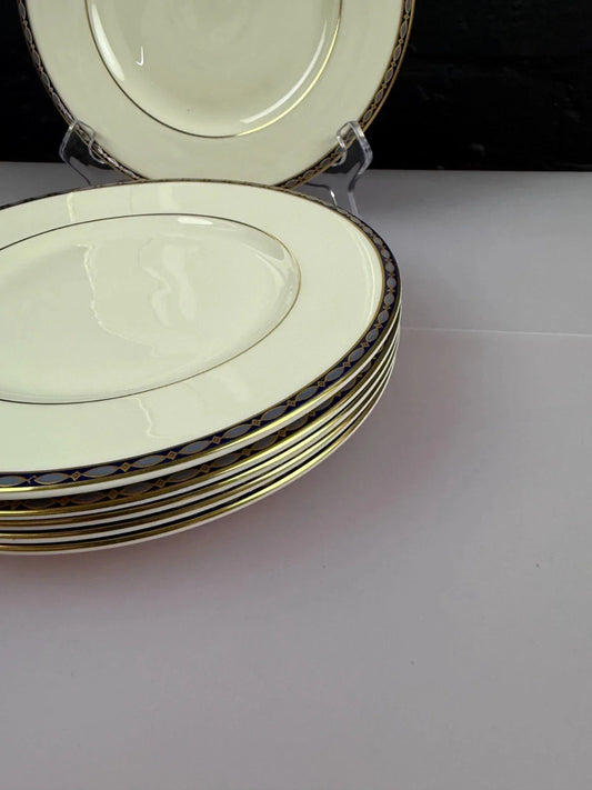 Set Of 6 Minton St James Dinner Plates 27cm Wide Very Good Condition - Helsby Vintage