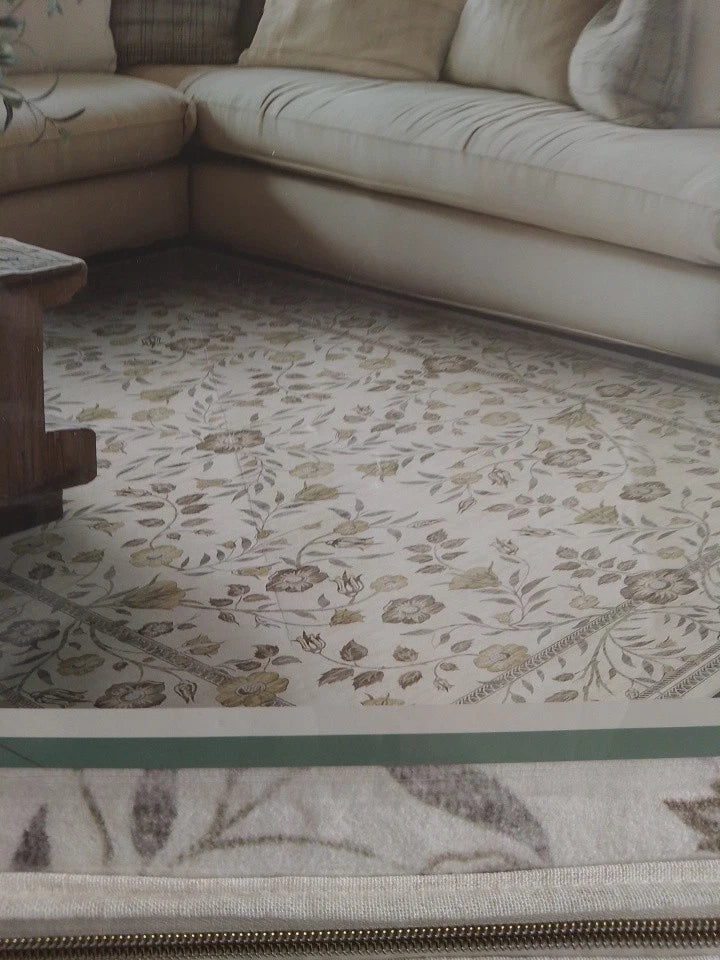 Morris And Co William Morris Rug 5ft X 7ft, Sweet Briar Natural Non Slip Backing - Helsby Vintage