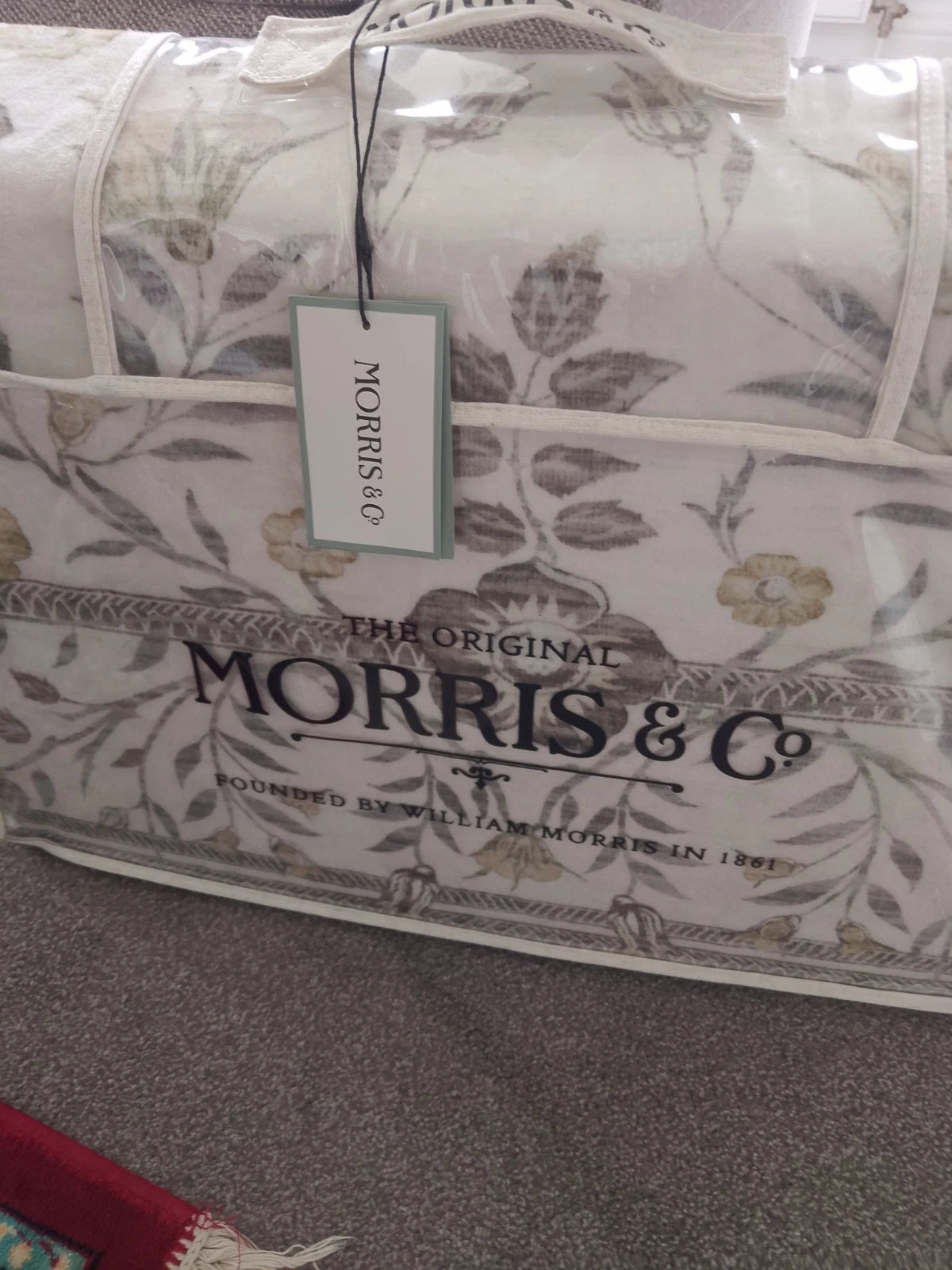 Morris And Co William Morris Rug 5ft X 7ft, Sweet Briar Natural Non Slip Backing - Helsby Vintage