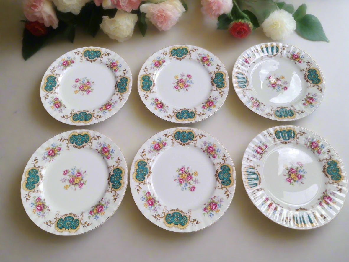 Royal Albert Berkeley - Set Of Six Salad / Dessert Plates 8 1/8" - Helsby Vintage