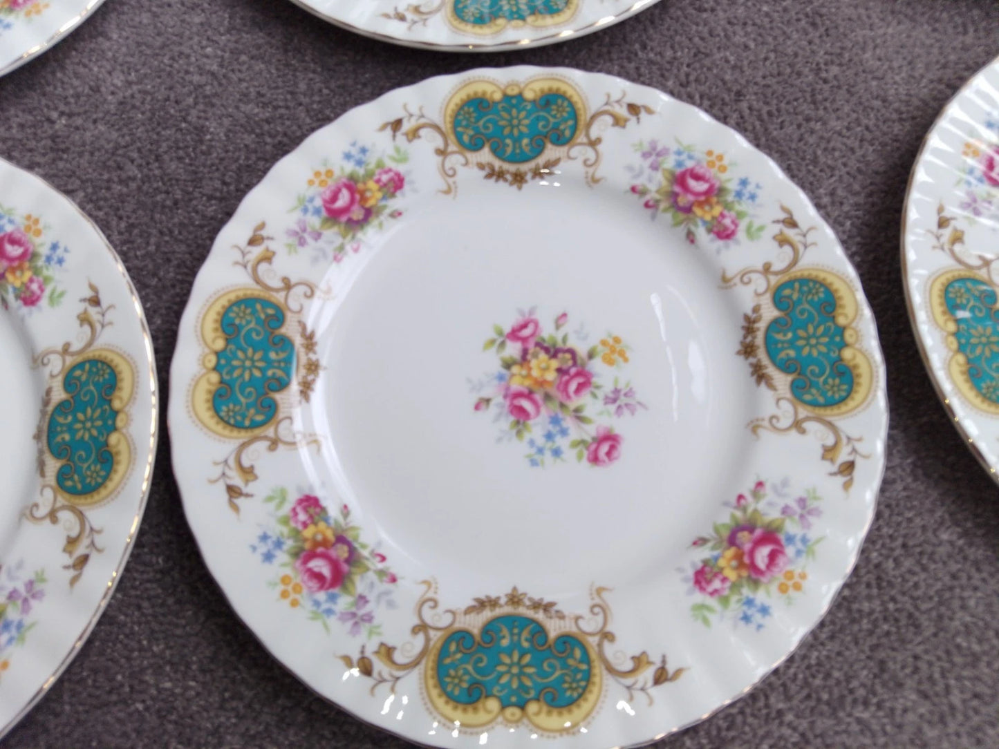 Royal Albert Berkeley - Set Of Six Salad / Dessert Plates 8 1/8" - Helsby Vintage