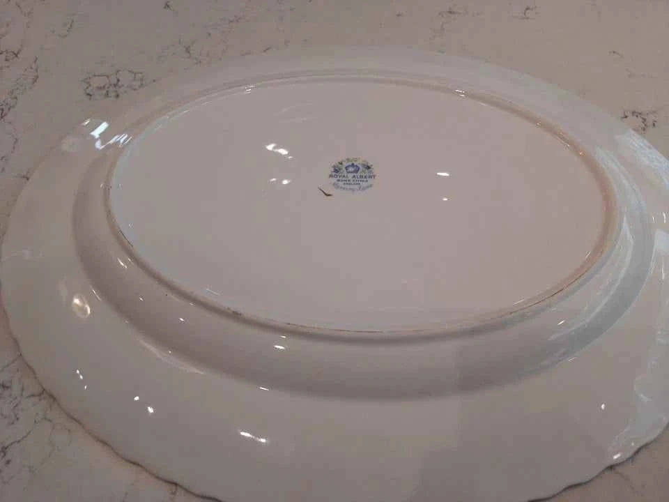 Royal Albert Memory Lane Large Oval Serving Platter 13 Inch - Helsby Vintage