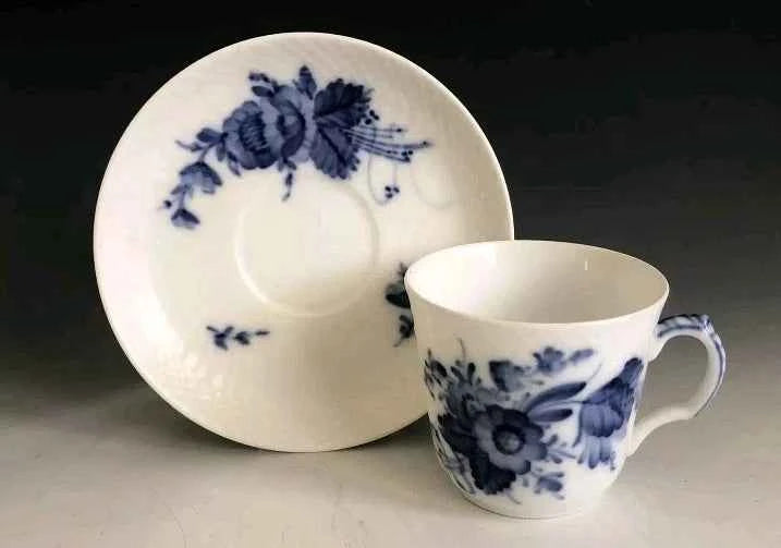 Royal Copenhagen Demitasse Cup And Saucer Blue Flower 10 1546 - Helsby Vintage