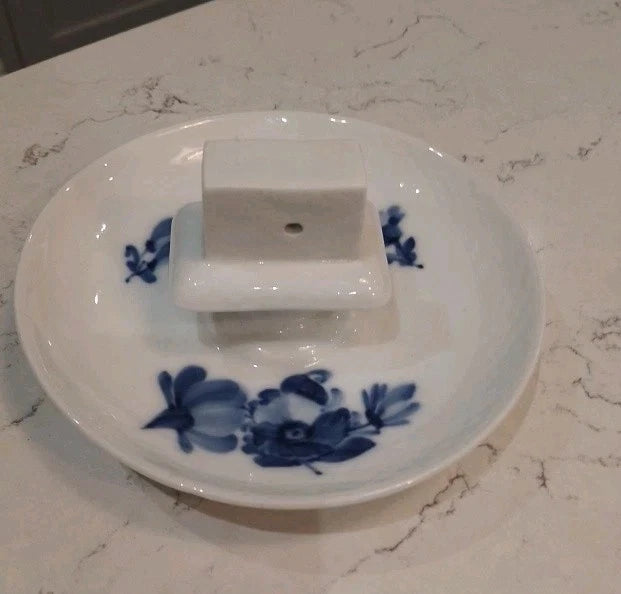 Royal Copenhagen Blue Flower Matchbox Holder Number 10 8232 RARE - Helsby Vintage