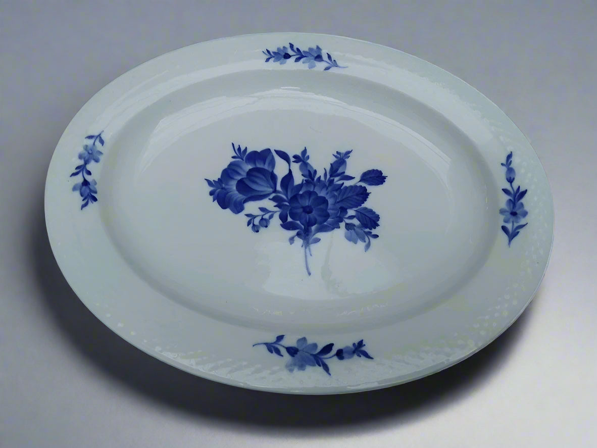 Royal Copenhagen Blue Flower Braided Oval Platter Dish No 8017 15" - Helsby Vintage