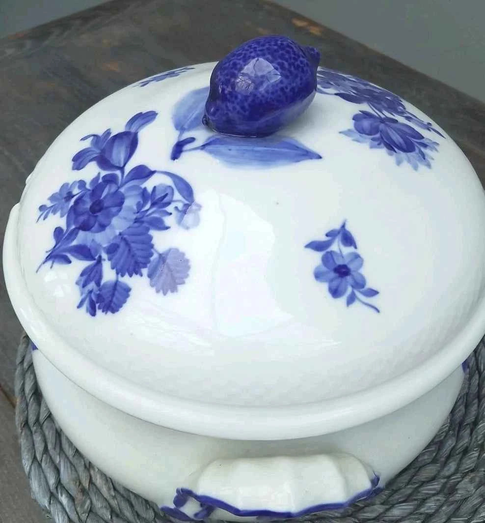 Royal Copenhagen Blue Flower Tureen Vintage Dinner Ware 8111 - Helsby Vintage