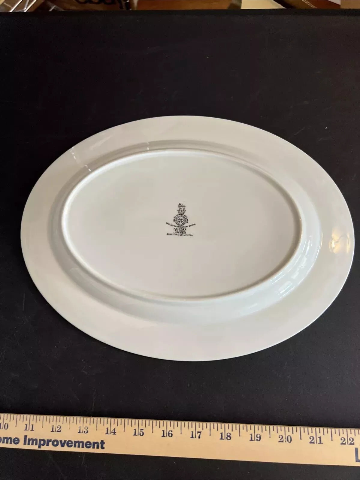 Royal Doulton Fairfax Platter 13" Serving Plate RARE White Gold Leaf - Helsby Vintage