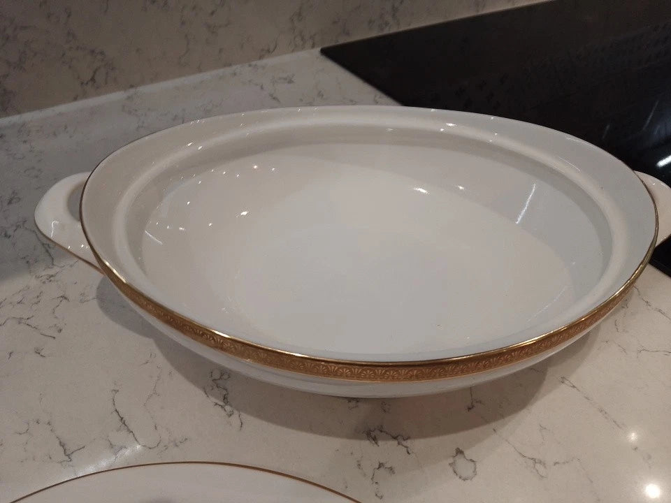 Royal Doulton Royal Gold Covered Lidded Vegetable Dish Tureen H4980 - Helsby Vintage