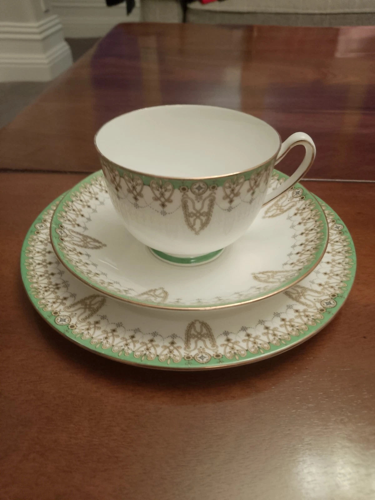 Royal Doulton Tivoli Set Of Four Trios Cups, Saucers, Side Plates Vintage Teaset - Helsby Vintage