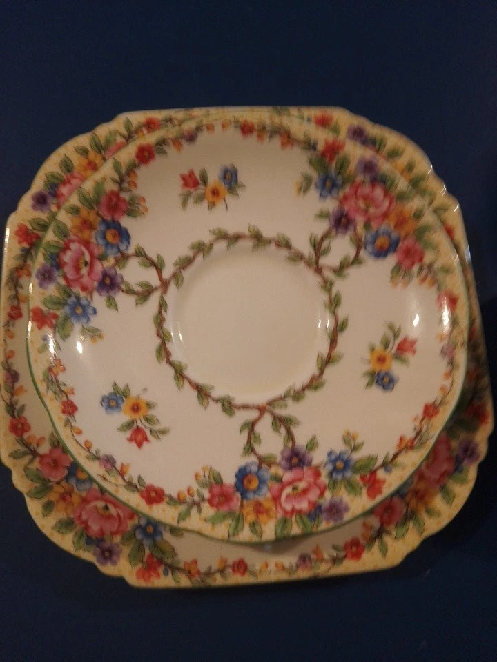 Royal Paragon Rare Collectable Set Of 2 Trios Fine Bone China 1930 - Helsby Vintage