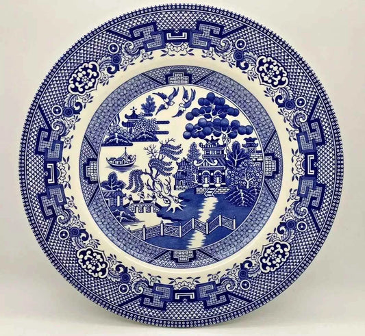 NEW Royal Stafford Blue Willow Set Of 4 Dinner Plates 11 Inch - Helsby Vintage