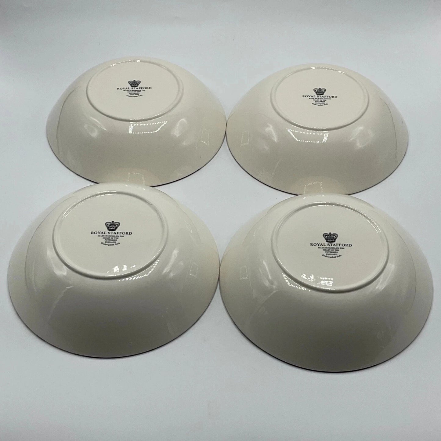 NEW Royal Stafford Halloween Set Of 4 Skeleton Design Cereal Bowls 20cm - Helsby Vintage