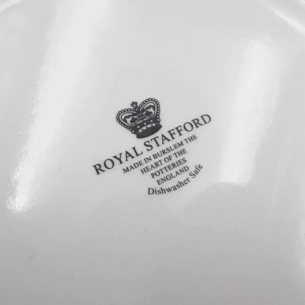 Set Of 6 Royal Stafford Halloween Skeleton Dinner Plates 10.5" RARE New Design - Helsby Vintage