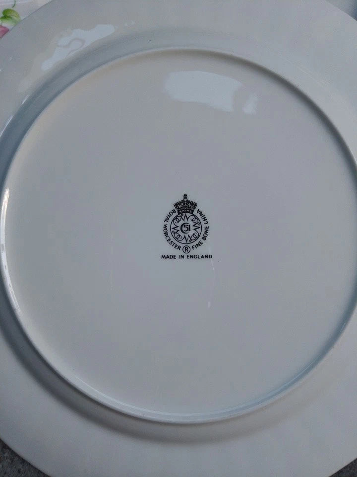 Royal Worcester English Garden Set Of 6 Dinner Plates 27cm - Helsby Vintage