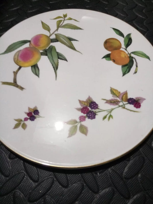 Royal Worcester Evesham Arden Large Gateau Cake Plate Platter 35cm - Helsby Vintage