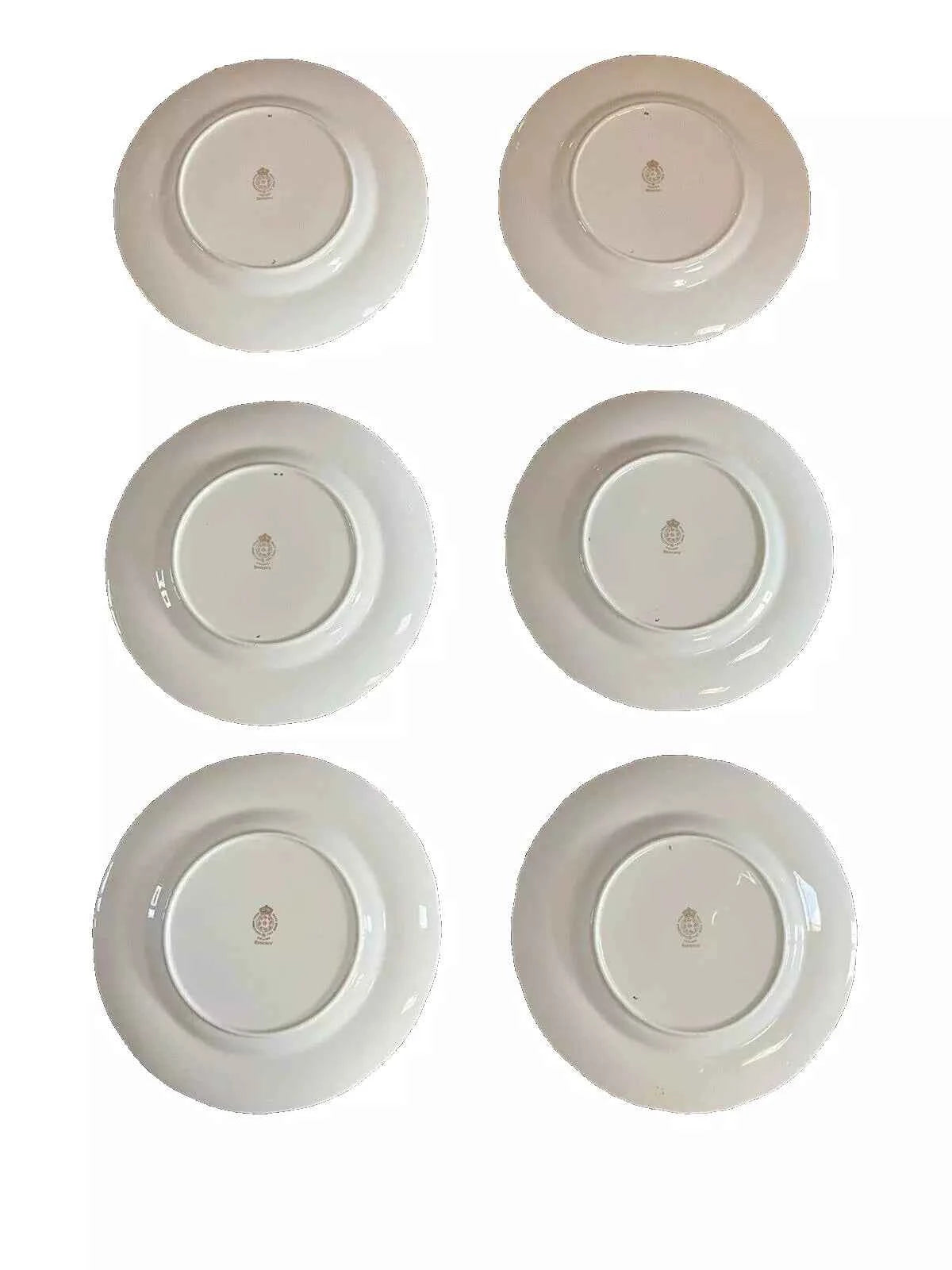Royal Worcester Regency Cobalt Blue SET OF 8 Side Plates 6" - Helsby Vintage