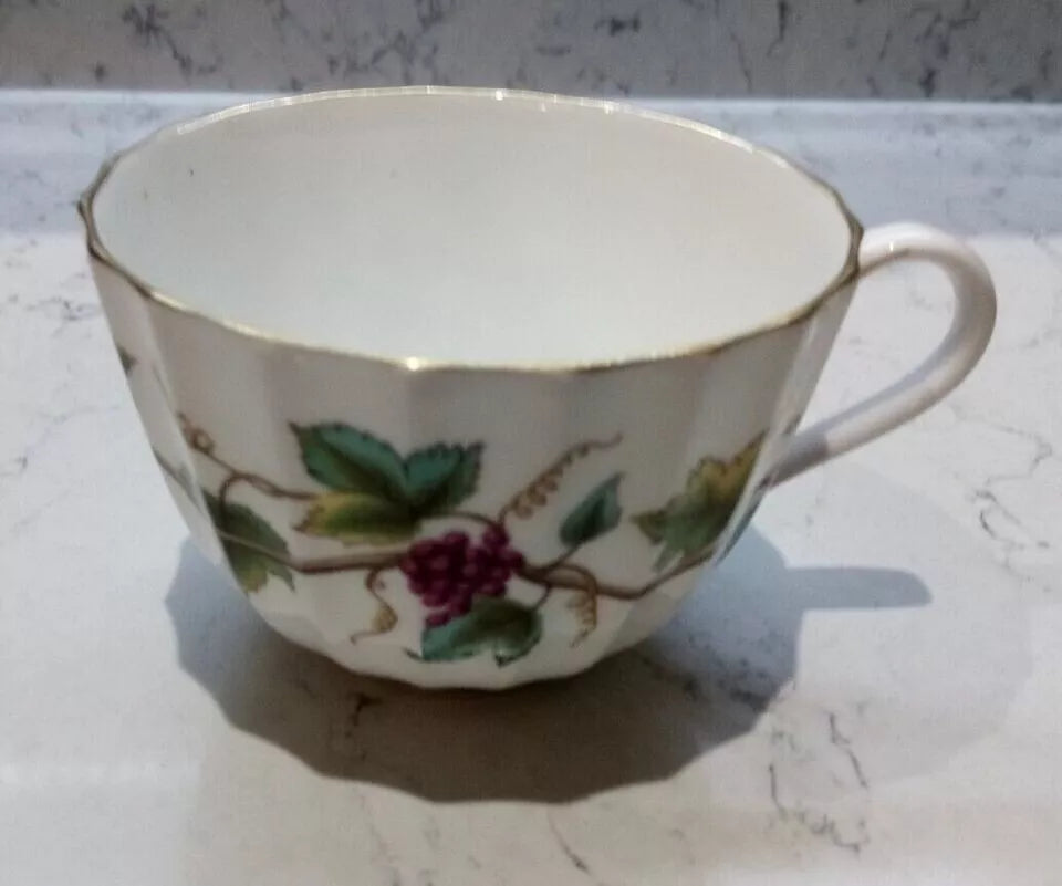 Royal Worcester Bacchanal Teacup & Saucer (WHITE)