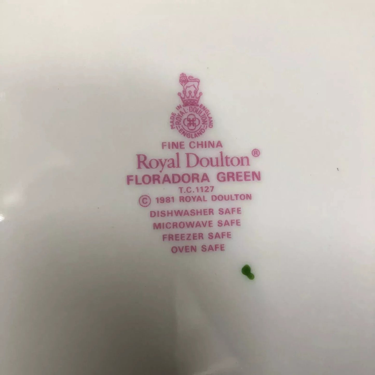Royal Doulton Floradora Green Large Sandwich Tray 13 5/8" Long Rectangle RARE