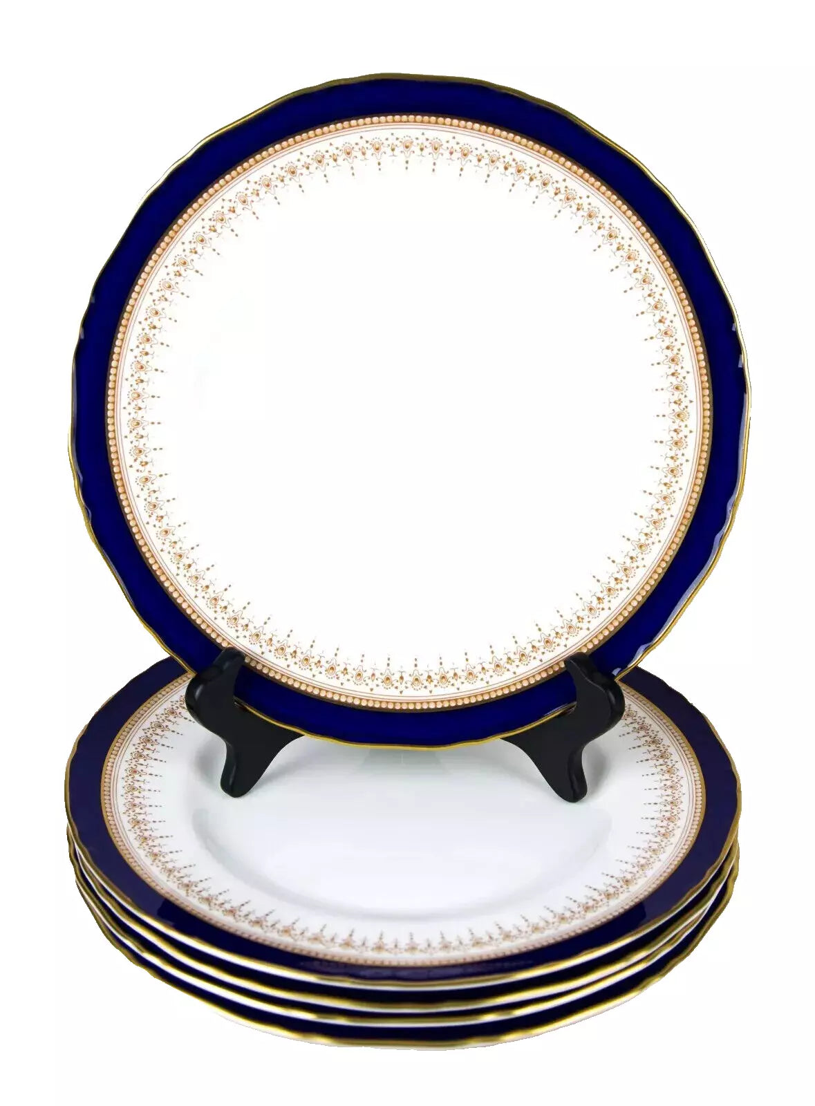 Royal Worcester Regency Blue 8" Salad Plates SET OF SIX