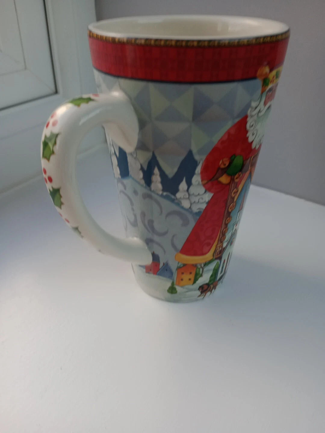 JIM SHORE Enesco Holiday Traditions Santa Large TALL MUG Christmas Rare
