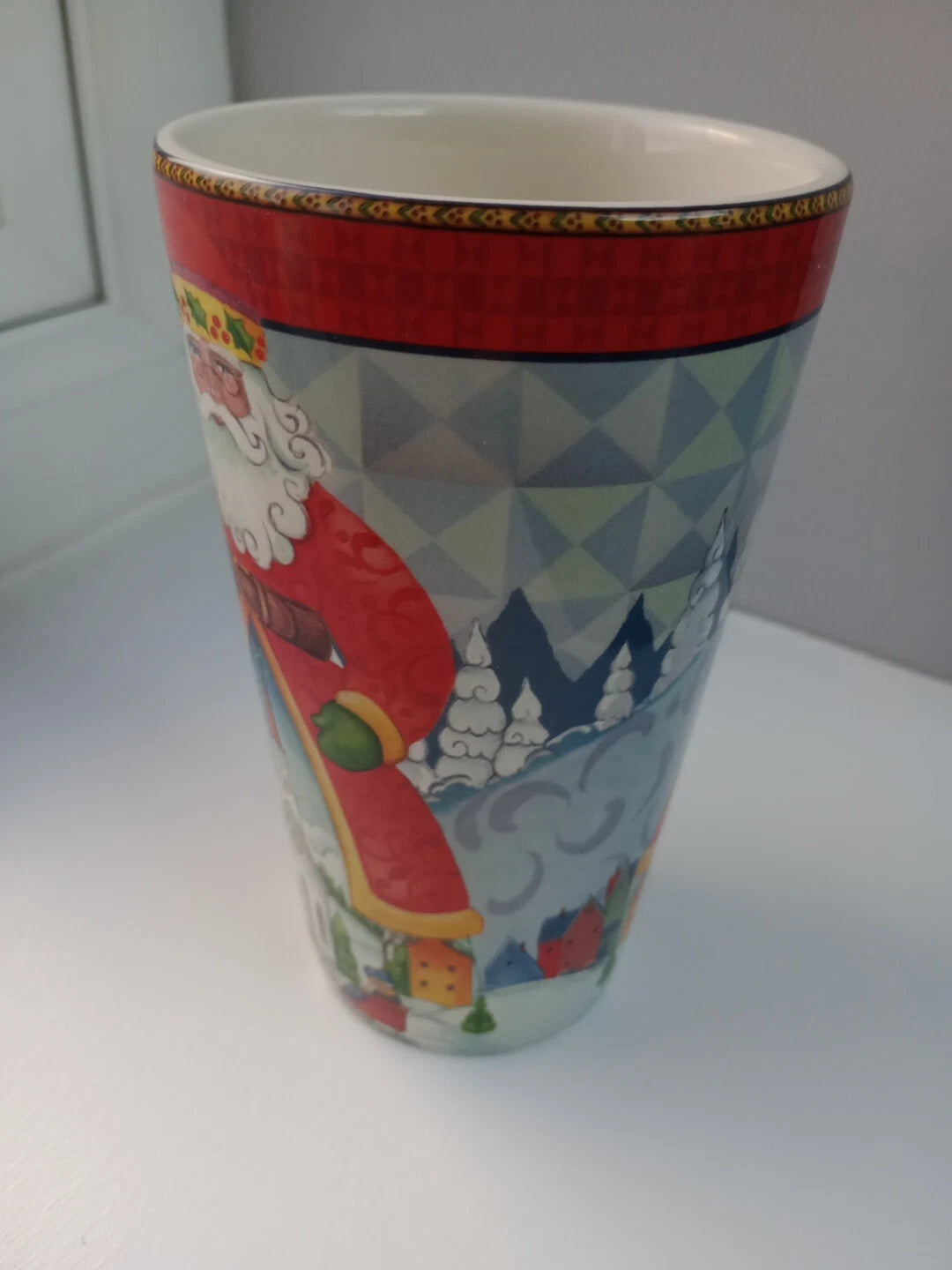 JIM SHORE Enesco Holiday Traditions Santa Large TALL MUG Christmas Rare